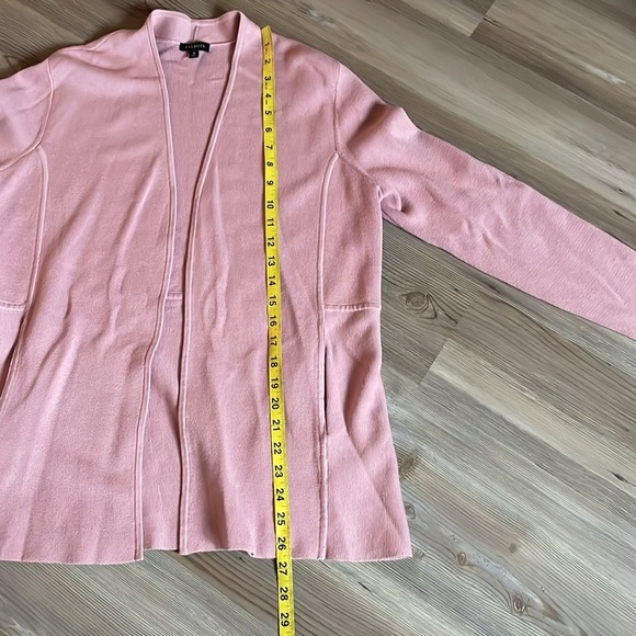 Talbots open cardigan Mauve Pink Cotton blend Size M Casual Pockets Relaxed - Picture 7 of 12
